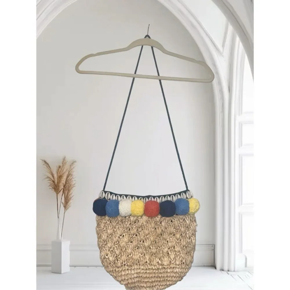 ✨Anthropologie Cleobella Crossbody Shells & Pompom Bag✨